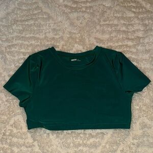 NEW aerie green smoothez cropped top